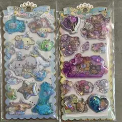 キラキラウォーターinシール2枚セットシナモロール　日焼けサンリオキャラクターズ