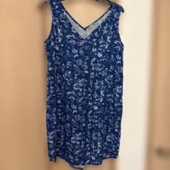 GAP ネイビー 花柄 ノースリーブ Mのサムネイル