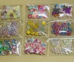 ネイルパーツ色々ミックスセット　ハート花リボン