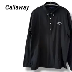 Callaway キャロウェイ 長袖ゴルフシャツ ブラック L ストレッチ素材