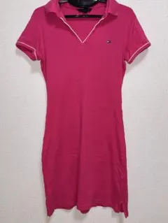TOMMY HILFIGER ピンク ポロシャツワンピース XS