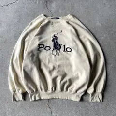 90s Polo by Ralph Lauren 刺繍ロゴ スウェット 前V M