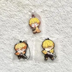 鬼滅の刃 ラバーストラップ 我妻善逸 3個セット