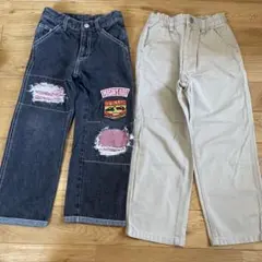 110サイズ 2枚セットPERSON'S KIDS デニム　ユニクロベージュ