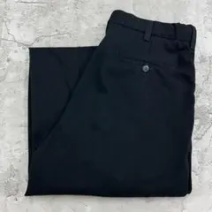 croft&barrow　ツータック　ワイド　チノパン　古着　ブラック黒　W34