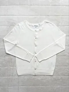 NATURALBEAUTYBASIC 長袖カーディガン 薄手 ホワイトMサイズ