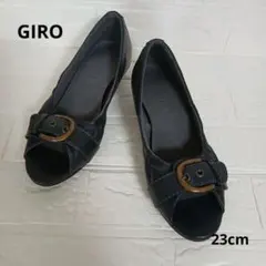 GIRO ジーロ asics オープントゥバックルサンダル ネイビー23cmEE