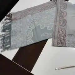 エスニック柄グレー系ストール