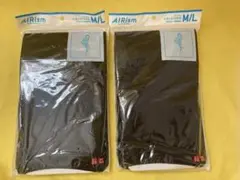 ✳️ユニクロ エアリズム レギンス10分丈ML ブラック➕ネイビー✳️AIRism