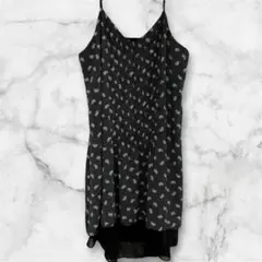 Gap ギャップ【XXL】ブラック 花柄 キャミワンピース 大きいサイズ