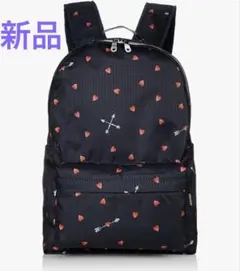 新品　siffler シフレ　ハピタス 折りたたみリュック ブラック　ハートのサムネイル