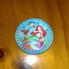 ディズニー刺繍缶バッジ　リトル・マーメイド