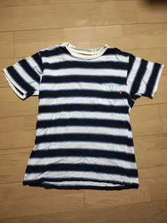 80s HANG TEN ポケットTシャツ ジャガード織り ボーダー グレー - メルカリ