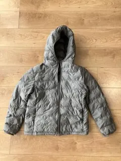 UNIQLO 中綿コート フード付き 140サイズ グレー