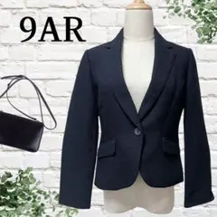 20【美品】テーラードジャケット シンプル シングル ボタン オフィス 黒 9号