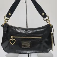COACH コーチ ポピー ショルダーバッグ 2way レザー 黒 y2k