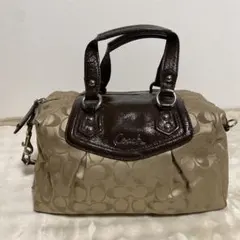 Coach ベージュ ハンドバッグ ショルダーミニボストン