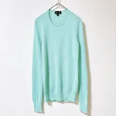 美品 Drawer(ドゥロワー) 18G カシミヤシルクニット プルオーバー 緑 Drawer（ドゥロワー）の「Drawer 18Gカシミヤシルククルーネック