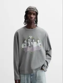 ZARA エアロスミス©ウォッシュ加工TシャツS