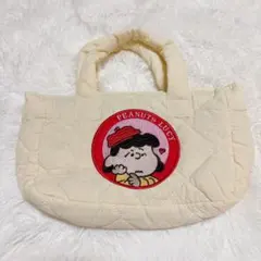 スヌーピー　キルティング　トートバッグ　ショルダーバッグ
