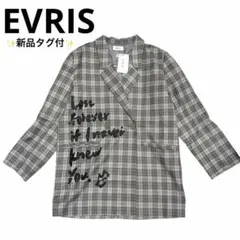 ✨️新品タグ付✨️EVRIS グラフィックオーバーサイズチェックジャケット エヴリスのサムネイル