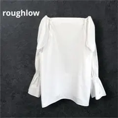 【新品】roughlow ショルダーリボンブラウス オフショル メルカリ