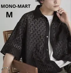 MONO-MART モノマート◆ レースシアールーズ半袖シャツ(M)ブラックのサムネイル