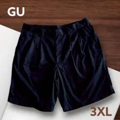 送料無料　ジーユー　ツータック　ショートパンツ　ハーフ　3XL ブラックのサムネイル