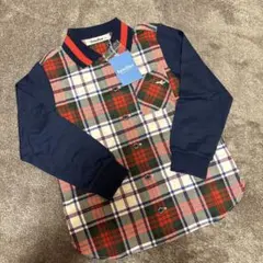 (新品)familiar ファミリア チェック柄 長袖シャツ120cm