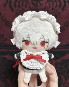 《赤リボン》にじぱぺっと ぬい服 ホワイトブリム スタイ セット