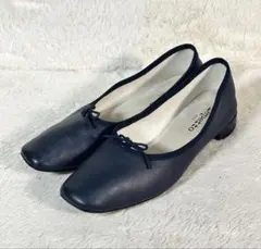 Repetto ネイビー バレエシューズ 箱 袋付き - メルカリ