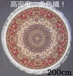 立体柄、144万ノット！本場イラン産 高密度織絨毯！円形200cm‐200541