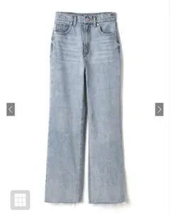 【新品タグ付き】フリンジヘムセミフレアデニムパンツ