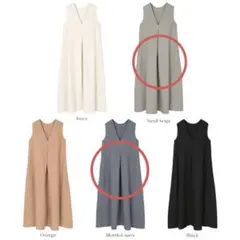 リネンライクセンタータック2wayワンピース／ユアーズ（ur's）　2枚セット