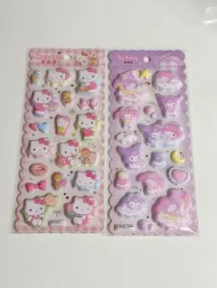 サンリオ　サンリオキャラクターズ　マシュマロシール　シール交換　キティ　マイメロ