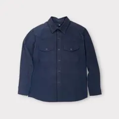 UNIQLO ジャージーオーバーシャツ Lサイズ ネイビー
