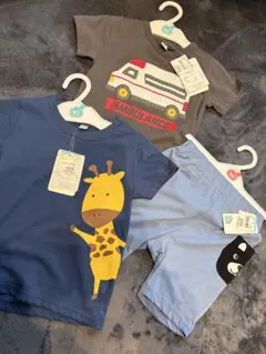 本日のみ価格【新品タグ付き】Tシャツ95 パンツ90 セット　3枚　まとめ売り