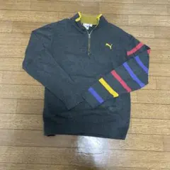PUMA グレー ジップアップニットLのサムネイル