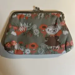 ムーミン リトルミイ　雑誌付録　ジャガード織り　がま口ポーチ