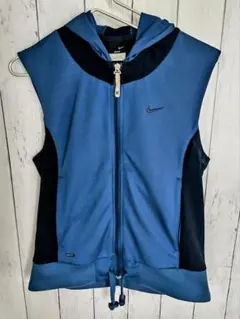 【NIKE】ドライフィット　ノースリーブパーカー レディース L バイカラー