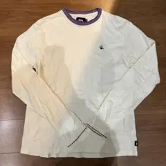 【人気デザイン】STUSSY クラウン刺繍 リンガー ロングスリーブTシャツ