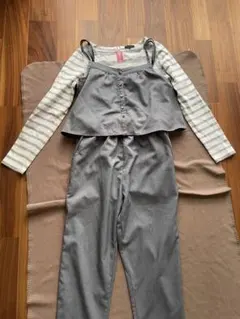 3点コーデ　まとめ売り　オールインワン　ボーダー