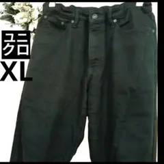 3128♡早い者勝ち【訳あり】UNIQLO 大きいサイズ 黑 丈詰め LL