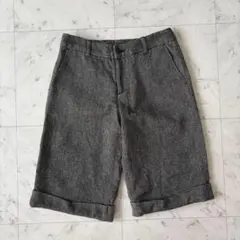 無印良品 ハーフパンツ【XS】バミューダ ウール混 秋冬ショート マニッシュ