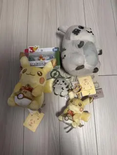 はじまりのピカチュウ 30周年ピカチュウ ぬいぐるみ マスコット 4点セット