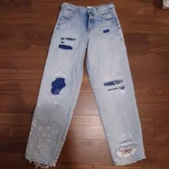 ZARA ダメージ加工デニムパンツ EUR 36