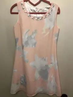 Rady ビジューフラワーフレアワンピース ミニドレス ピンクオレンジ