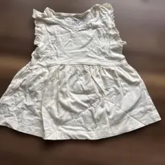 GAP フリル付きホワイトシャツ 18-24ヶ月　チュニック