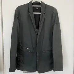 送料無料！【H&M】テーラード ジップアップ ジャケット サイズ46 ライダースのサムネイル