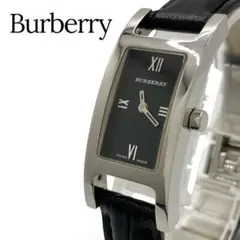 【美品】 稼働　BURBERRY 腕時計 スクエア クォーツ　黒文字盤　男女兼用のサムネイル